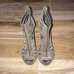 Dolce Vita Suede Ankle Open-Toe Boots SZ 6.5